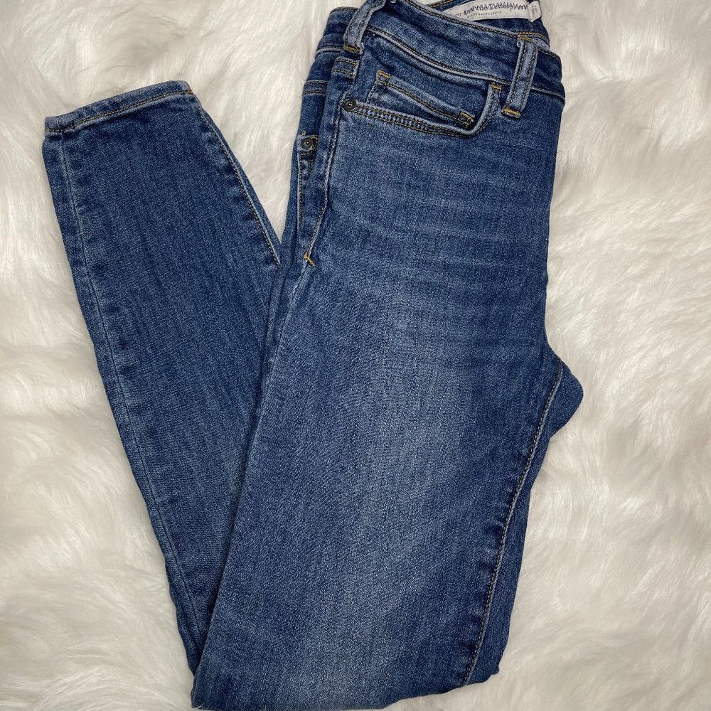Anthropologie Pilcro High Rise Denim Leggings 27